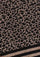 Black and tobacco brown cotton and viscose leopard jacquard scarf with black and tobacco brown lurex stripes