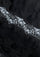 Black linen and modal scarf with black lace panels