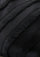 Charcoal wool and silk scarf with black fringe panels
