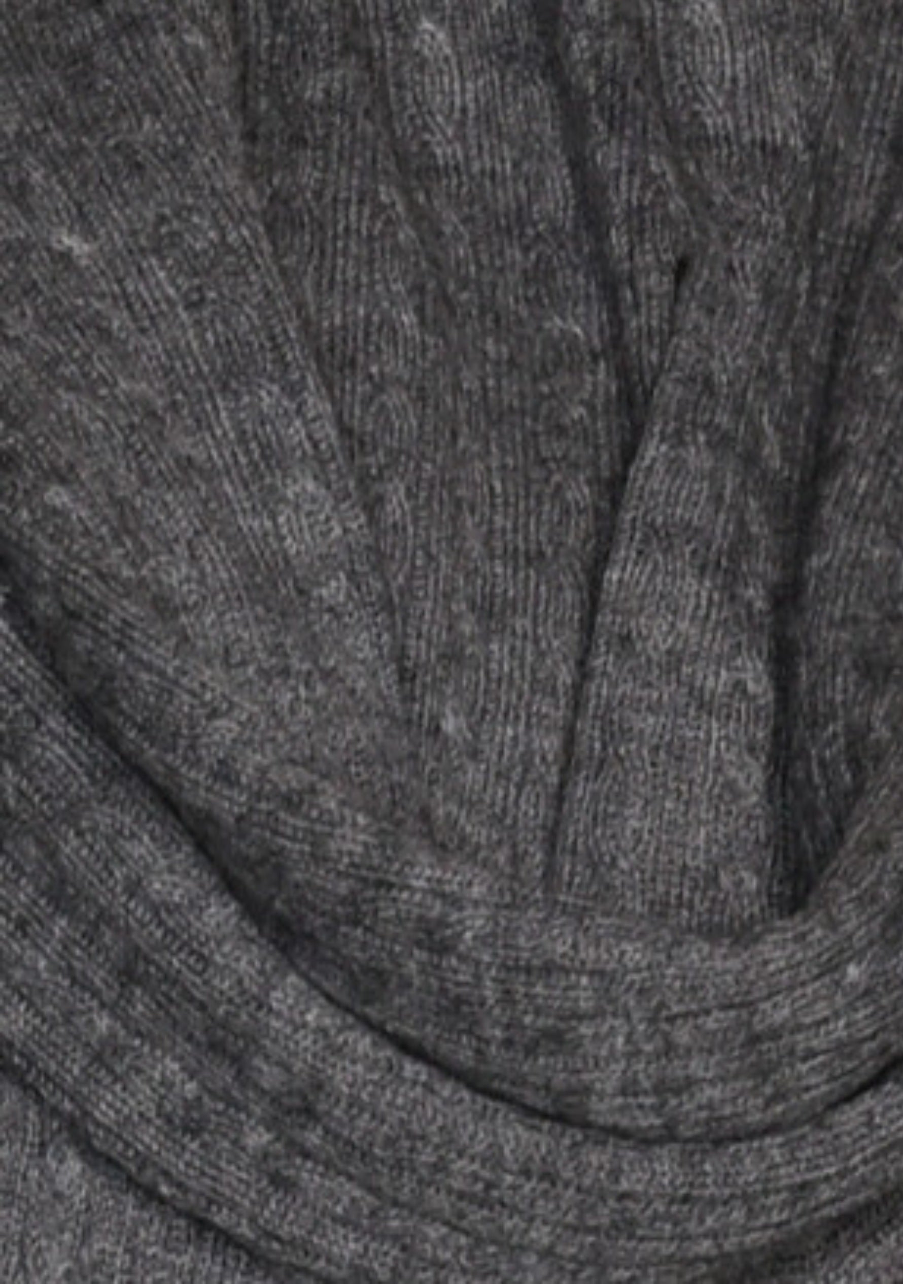 dark gray melange wool muffler