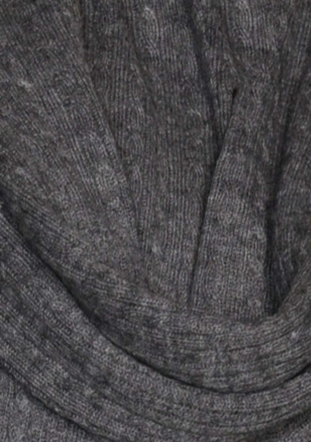 dark gray melange wool muffler