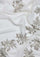 Ivory linen and modal scarf with mousse lace