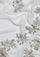 Ivory linen and modal scarf with mousse lace