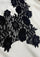 Ivory wool and silk scarf with black lace