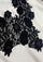 Ivory wool and silk scarf with black lace