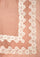 Light copper linen and modal scarf with white lace