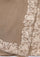 Natural cashmere scarf with beige Parsi Gara embroidery and natural lace