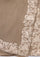Natural cashmere scarf with beige Parsi Gara embroidery and natural lace