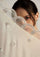 Maneesha Ruia ivory cashmere bridal scarf with white bead embellishments, luxury wedding scarf for brides