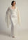 Maneesha Ruia ivory linen modal bridal scarf with ivory lace, luxury lightweight wedding scarf for brides
