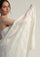 Maneesha Ruia ivory modal scarf with white lace, luxury designer scarf for women, elegant lightweight accessory