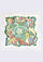 Maneesha Ruia Floral Maze Print Silk Square Scarf — vibrant floral print with ivory lace border in silk twill