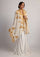 Maneesha Ruia ivory cashmere bridal scarf with white bead embellishments, luxury wedding scarf for brides