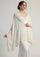 Maneesha Ruia ivory modal bridal scarf with ivory lace, luxury lightweight wedding scarf for brides