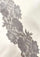 Ivory wool and silk scarf with Antique Silver floral lace border