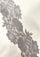 Ivory wool and silk scarf with Antique Silver floral lace border