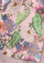 Close-up of Filigree Lace border on Pink Botanical Wool Silk Scarf – Maneesha Ruia
