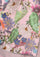 Close-up of Filigree Lace border on Pink Botanical Wool Silk Scarf – Maneesha Ruia
