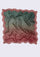 Maneesha Ruia Sage Green Pink Ombré Silk Square Scarf — embossed silk twill with blush pink lace border