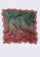 Maneesha Ruia Sage Green Pink Ombré Silk Square Scarf — embossed silk twill with blush pink lace border