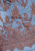 Maneesha Ruia Steel Blue Cashmere Scarf — mocha mousse filigree lace appliqué on luxuriously soft cashmere