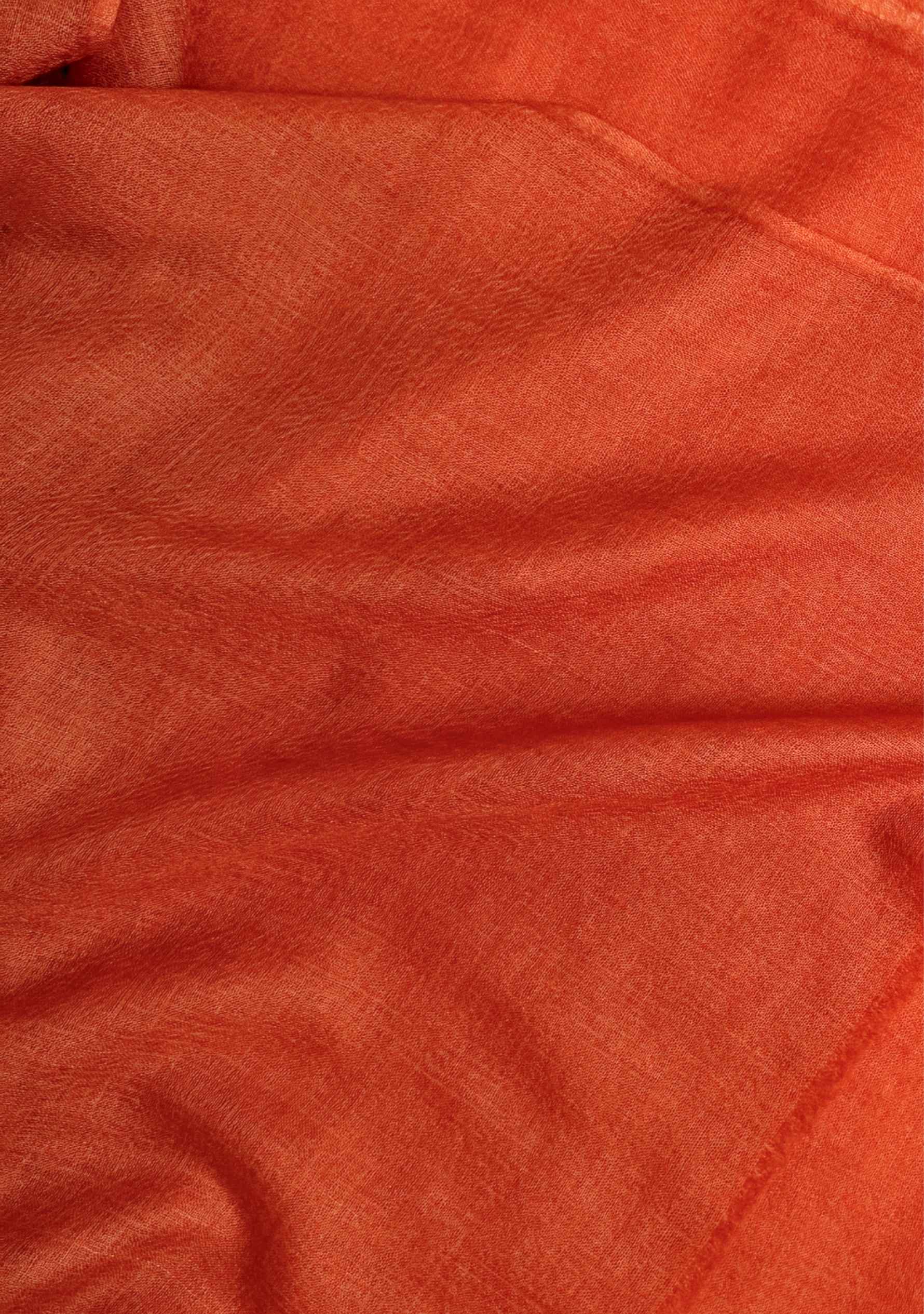 Maneesha Ruia tangerine orange superfine cashmere pashmina scarf, luxury designer scarf for women