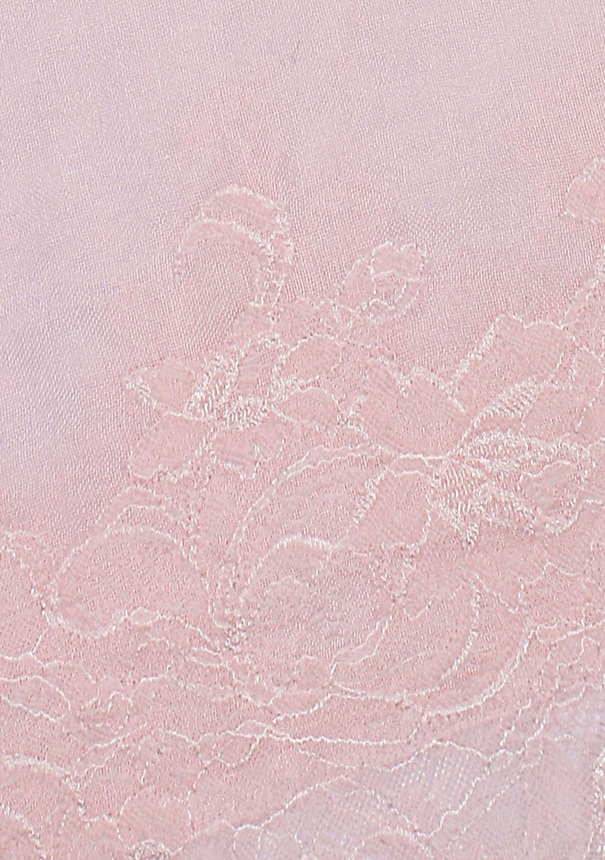 Maneesha Ruia soft pink modal silk scarf with soft pink lace panels, lightweight luxury designer scarf detail