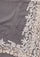 Mousse Cashmere Scarf with an Ivory Leaf Embroidery Border and Mousse Floral Lace Inset