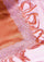 Maneesha Ruia Sunset Ombré Modal Cashmere Scarf - pink floral lace, peach-to-pink gradient, and fringed edges