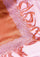 Maneesha Ruia Sunset Ombré Modal Cashmere Scarf - pink floral lace, peach-to-pink gradient, and fringed edges