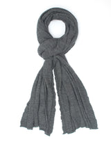 Dk. Grey Melange Baby Cable-Knit Fine Wool Scarf