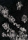 Black cashmere scarf with black and silver appliques